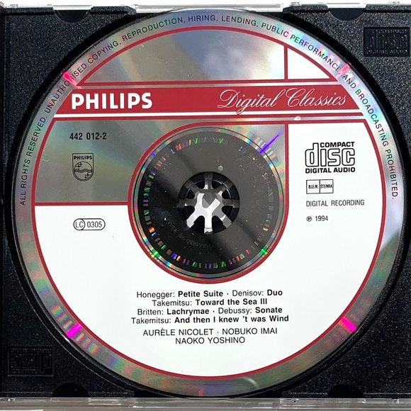 Toward the Sea III 20th Century Works Harp Viola Flute CD Philips 028944201222 - Picture 3 of 4